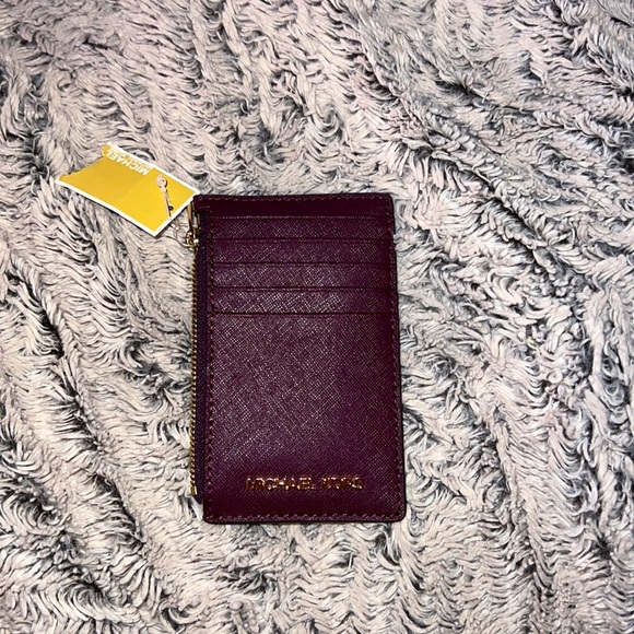 Michael Kors Manhattan Large Tote Bordeaux Purse and Card Case - Picture 2 of 8